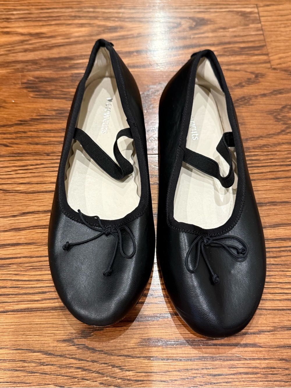 Crewcuts Black Ballet Flats with Elastic Strap - K3